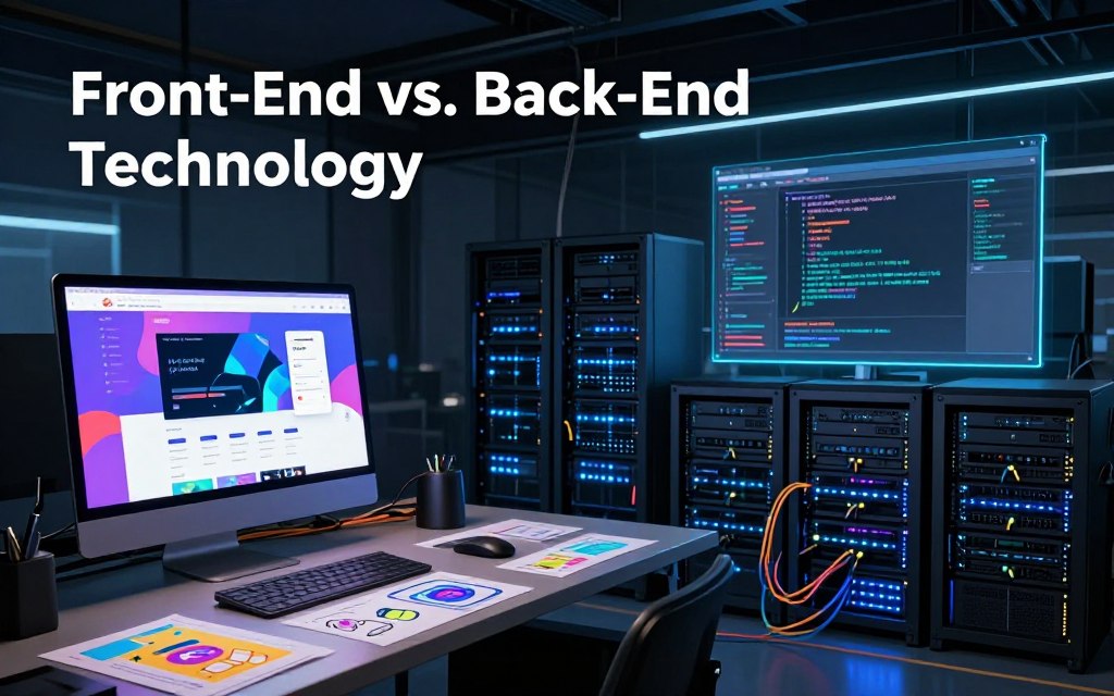 what are front end and backend technologies